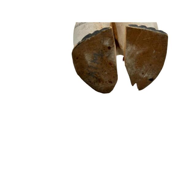 Vintage Mid-20th C. African Nigerian Painted Wood Ibibio Doll Size 3" x 10" Rare - Picture 8 of 11